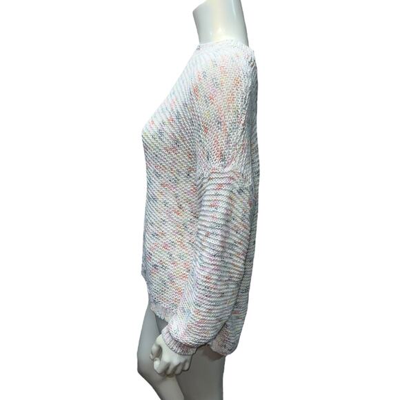 Aerie Cream Multi-Colored Open Back Tie Sweater (Medium) - Picture 2 of 8